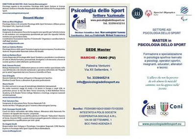 Master in Psicologia dello Sport 2017. Ecco tutte le info