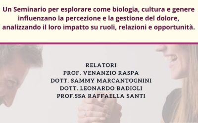 Seminario “Il Dolore come Esperienza di Genere: Resilienza, Disparità Culturali e Sfide Inesplorate”