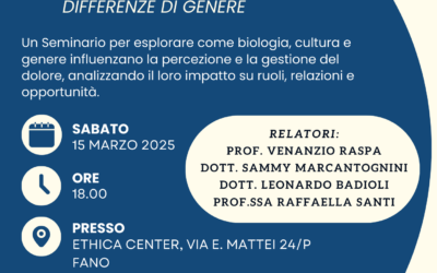 Seminario: “Il dolore come esperienza di genere: tra resilienza e disparità culturali”